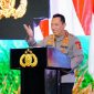 Kapolri Jenderal Listyo Sigit Prabowo saat memberikan arahan dalam rapim Polri di Gedung Tribrata, Kebayoran Baru, Jakarta Selatan, Jumat (31/1/2025). (Dok.Humas Polri)
